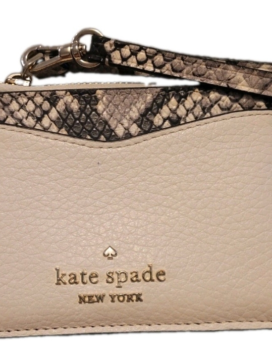 kate spade Handbags - Kate Spade New York Cream Snakeskin Wristlet Zip Card Holder ID Wallet